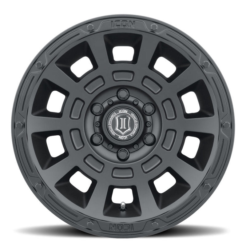 ICON Thrust 17x8.5 6x120 0mm Offset 4.75in BS Satin Black Wheel - GTR Auto