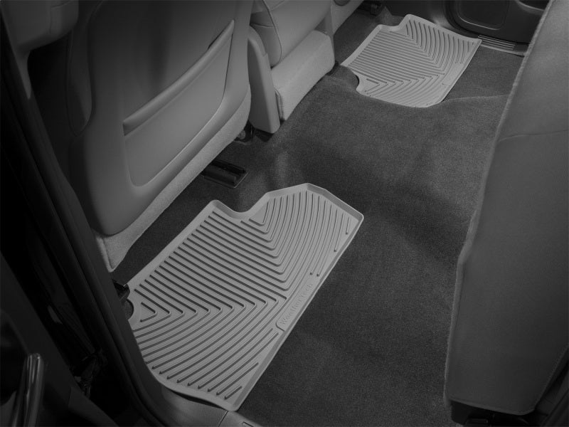 WeatherTech 14+ Chevrolet Silverado Rear Rubber Mats - Grey