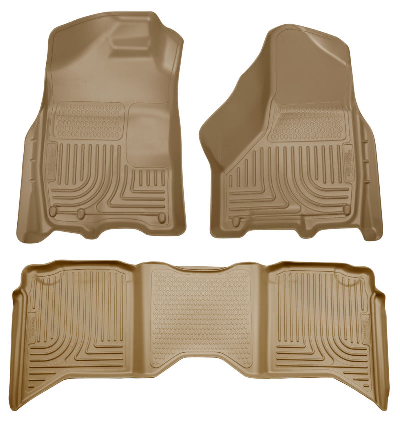 Husky Liners 2012 Dodge Ram 1500/2500/3500 Crew Cab WeatherBeater Combo Tan Floor Liners 99003