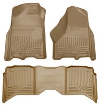 Load image into Gallery viewer, Husky Liners 2012 Dodge Ram 1500/2500/3500 Crew Cab WeatherBeater Combo Tan Floor Liners 99003