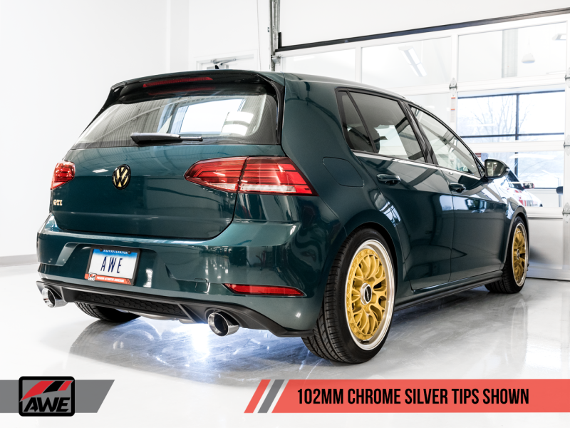 AWE Tuning Volkswagen GTI MK7.5 2.0T Touring Edition Exhaust w/Chrome Silver Tips 102mm - GTR Auto