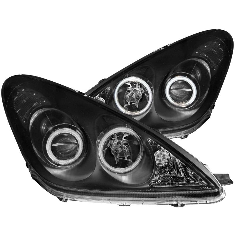 ANZO 2002-2003 Lexus Es300 Projector Headlights w/ Halo Black - GTR Auto