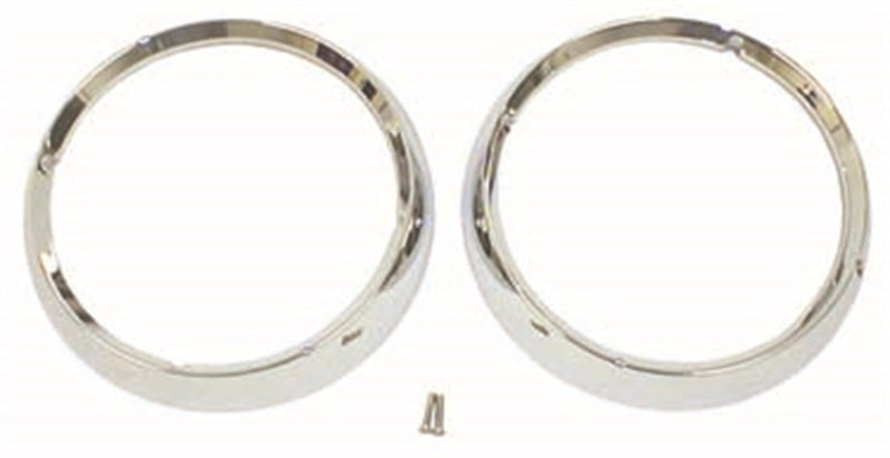 Omix Headlight Bezel Set Chrome 72-86 Jeep CJ Models - GTR Auto