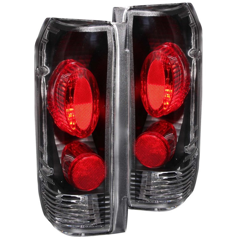 ANZO 1989-1996 Ford F-150 Taillights Black - GTR Auto