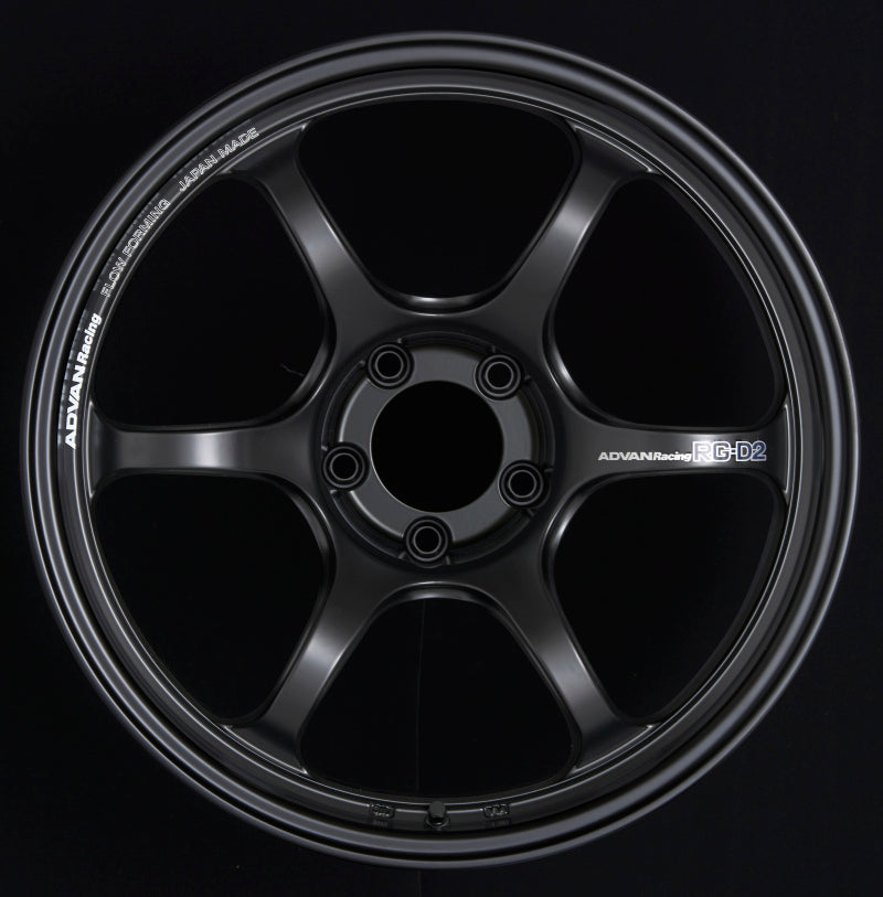 Advan RG-D2 18x7.5 +50 5x100 Semi Gloss Black Wheel