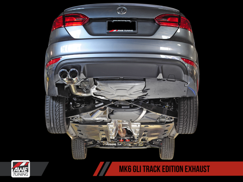 AWE Tuning Mk6 GLI 2.0T - Mk6 Jetta 1.8T Track Edition Exhaust - Diamond Black Tips - GTR Auto