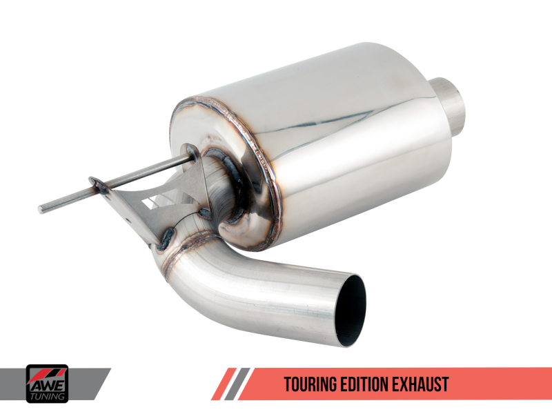 AWE Tuning BMW F3X 340i Touring Edition Axle-Back Exhaust - Chrome Silver Tips (90mm) - GTR Auto