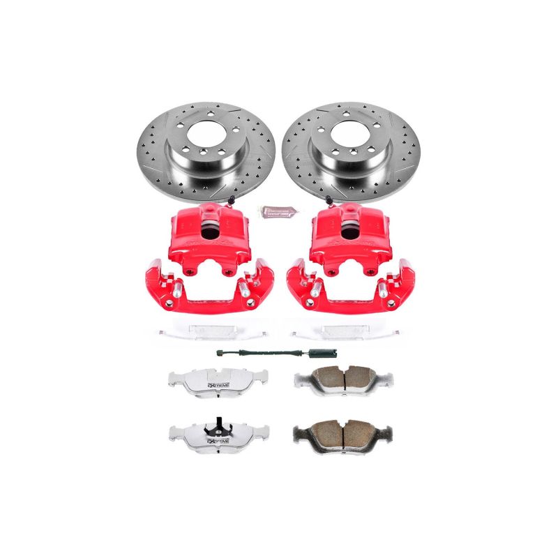 Power Stop 1999 BMW 318ti Front Z26 Street Warrior Brake Kit w/Calipers - GTR Auto