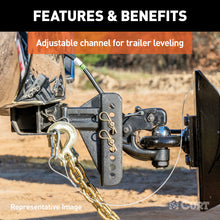 Load image into Gallery viewer, Curt Adjustable Channel Mount w/2-5/16in Ball &amp; Pintle (2in Shank 13000lbs)