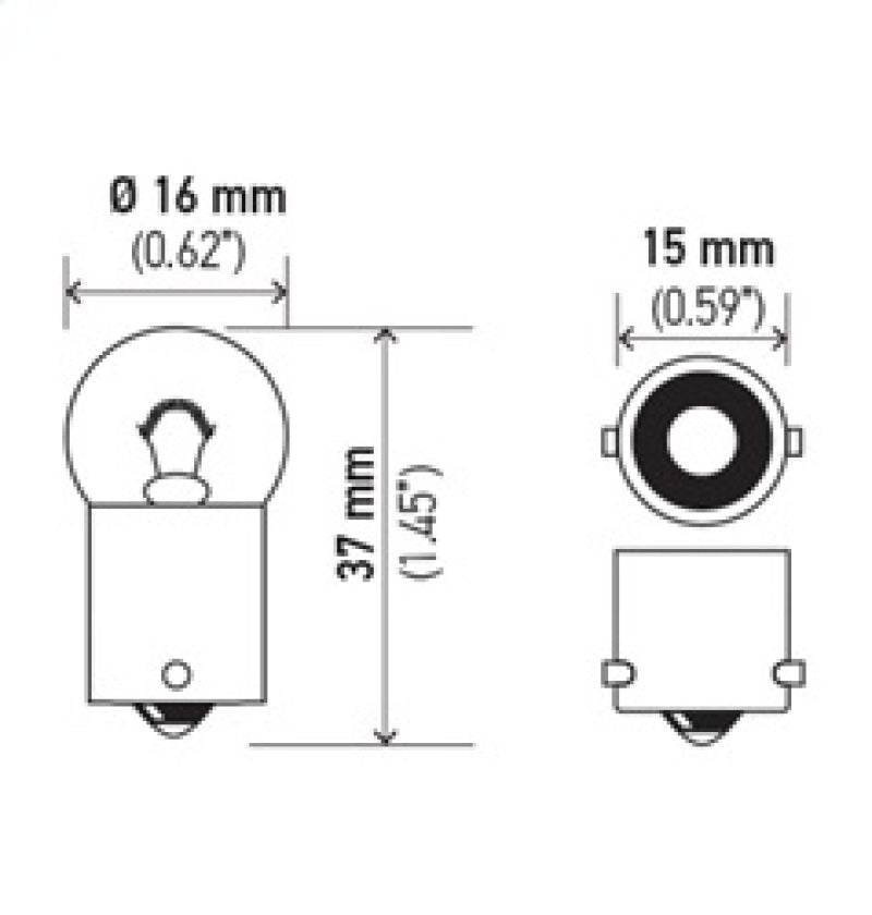 Hella Bulb 57 12V 3W BA9s G4.5 - GTR Auto