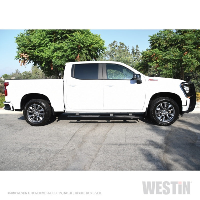 Westin 2019-2026 Chevy Silverado/Sierra 1500 Crew Cab Non LD PRO TRAXX 4 Oval Nerf Step Bars - Black - GTR Auto