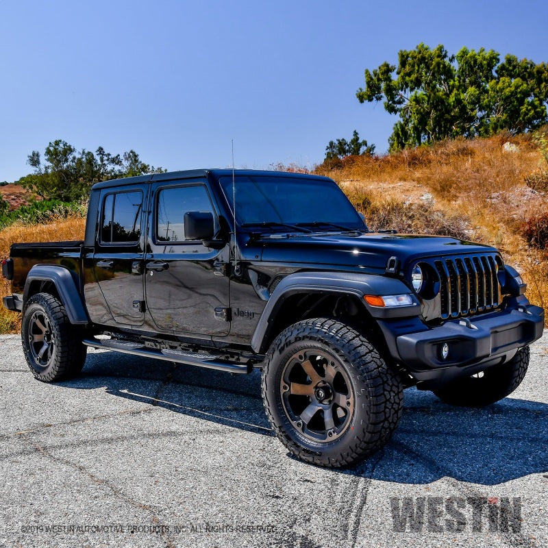 Westin 2020 Jeep Gladiator PRO TRAXX 5 WTW Oval Nerf Step Bars - Black - GTR Auto