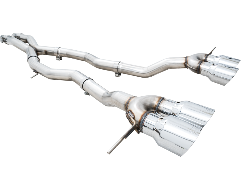 AWE Tuning Track Edition Cat-Back Exhaust for BMW G8X M3/M4 - Chrome Silver Tips