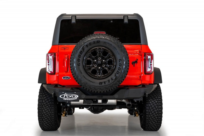 Addictive Desert Designs 2021+ Ford Bronco Rock Fighter Rear Bumper - Hammer Black - GTR Auto