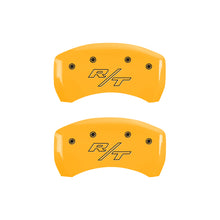 Load image into Gallery viewer, MGP 4 Caliper Covers Engraved Front &amp; Rear Cursive/Challenger Black finish silver ch - GTR Auto