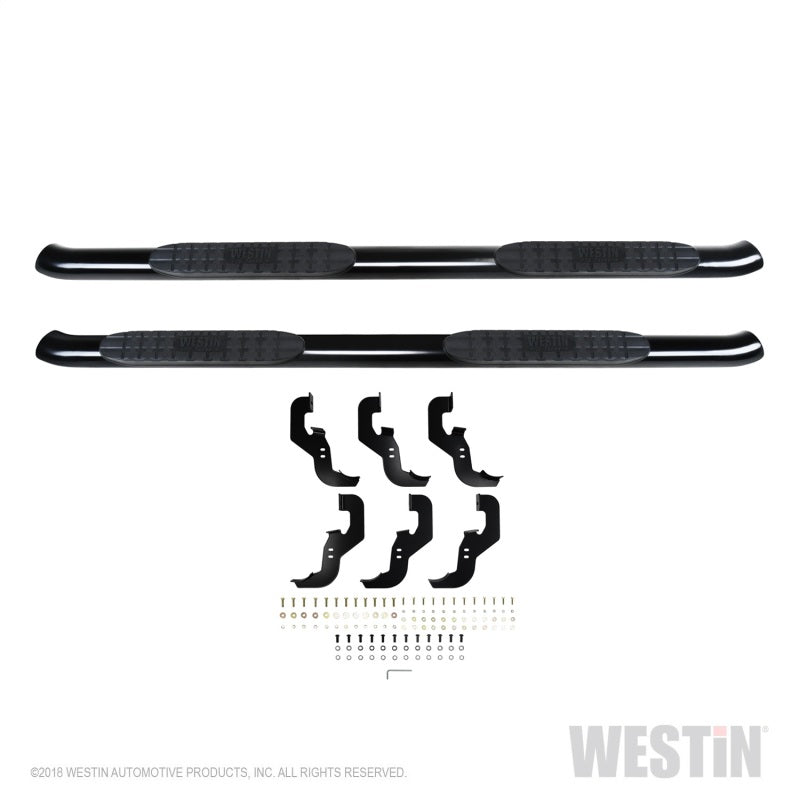 Westin 2019-2026 Chevy Silverado/Sierra 1500 Crew Cab Non LD PRO TRAXX 4 Oval Nerf Step Bars - Black - GTR Auto