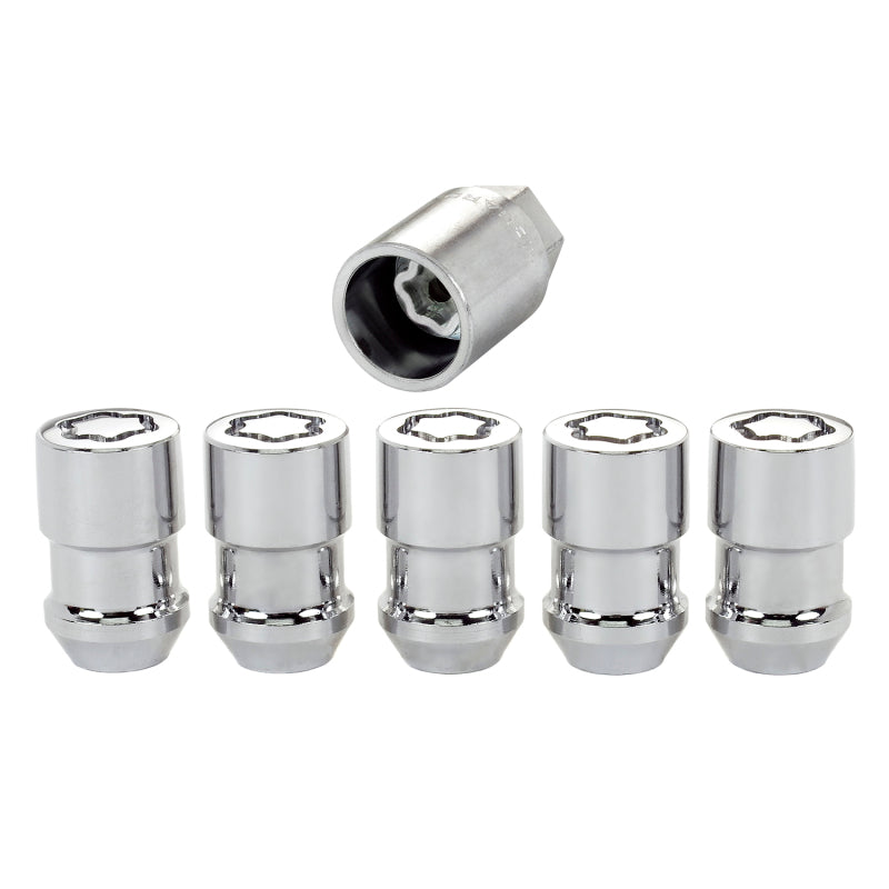 McGard Wheel Lock Nut Set - 5pk. (Cone Seat) 7/16-20 / 3/4 Hex / 1.46in. Length - Chrome - GTR Auto