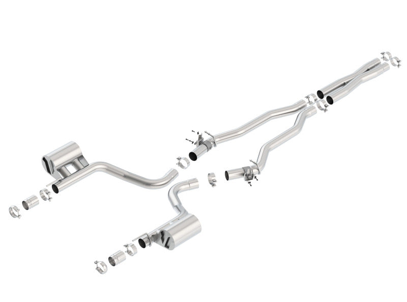 Borla 2015 Dodge Challenger Hellcat 6.2L V8 ATAK Catback Exhaust No Tips Factory Valance - GTR Auto