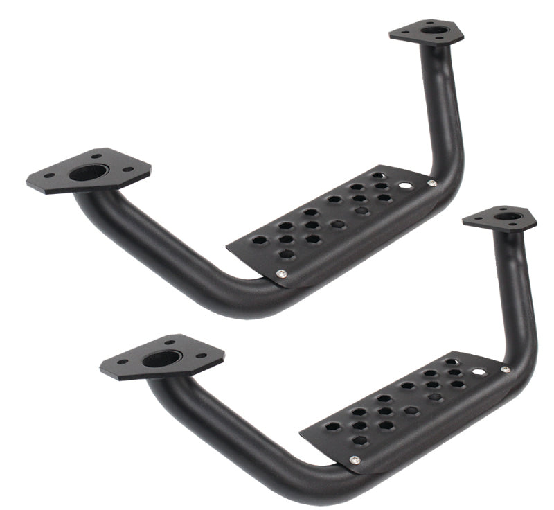 Go Rhino Dominator Extreme D6 SideSteps - Tex Blk - 4in Drop Down Steps (Pair) - GTR Auto