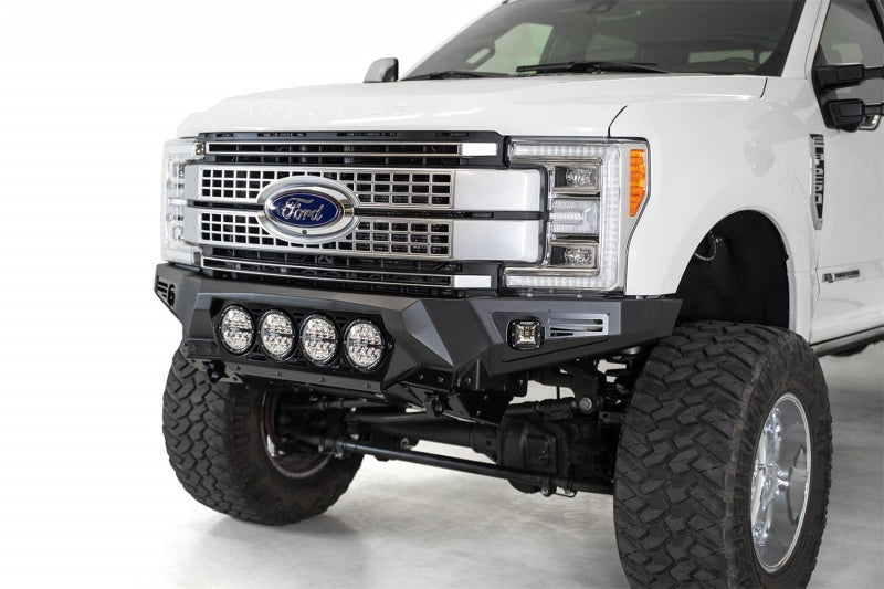 Addictive Desert Designs 17-20 Ford Super Duty Bomber Front Bumper w/ Mounts For 4 Rigid 360 6in - GTR Auto