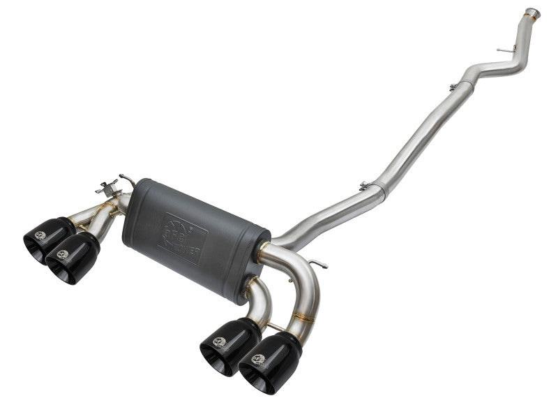 aFe 16-18 BMW M2 L6-3.0L MACH Force-Xp 3in to 2.5in 304 SS Cat-Back Exhaust System-Quad Black Tips - GTR Auto