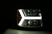 Load image into Gallery viewer, AlphaRex 07-13 Chevy 1500HD NOVA LED Proj Headlights Plank Style Chrm w/Activ Light/Seq Signal - GTR Auto