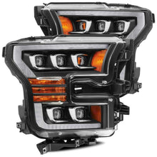 Load image into Gallery viewer, AlphaRex 17-20 Ford Raptor NOVA LED Proj Headlights Plank Style Matte Black w/Activ Light/Seq Signal - GTR Auto
