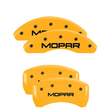 Load image into Gallery viewer, MGP 4 Caliper Covers Engraved Front &amp; Rear Silverado SS Yellow Finish Black Char 2001 Chevy Tahoe - GTR Auto