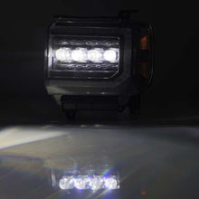 Load image into Gallery viewer, AlphaRex 14-18 GMC Sierra NOVA LED Proj Headlights Plank Style Black w/Activ Light/Seq Signal/DRL - GTR Auto
