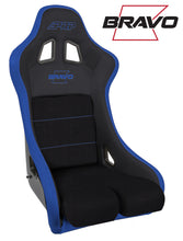 Load image into Gallery viewer, PRP Bravo Composite Seat- Black/Blue (PRP Blue Outline/Bravo Blue- Blue Stitching)