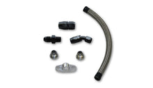 Load image into Gallery viewer, Vibrant Univ Top Mount Oil Drain Kit incl 20in Teflon lined S.S. hose Fitting - GTR Auto