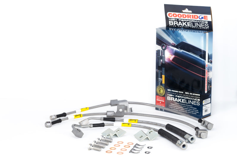 Goodridge 15-17 Ford Mustang GT Stainless Steel Brake Line Kit - GTR Auto