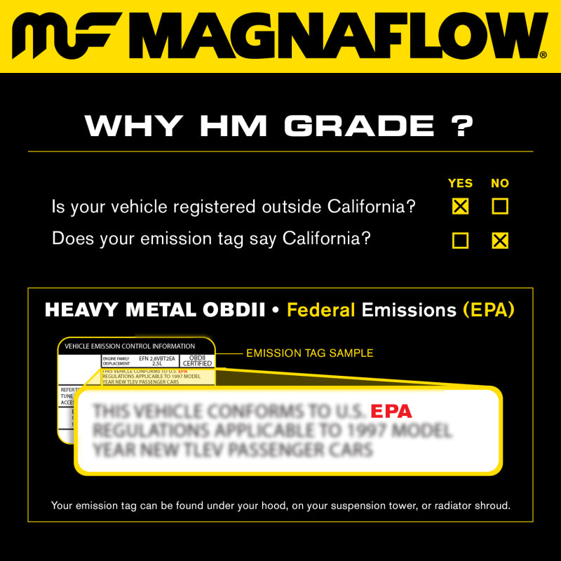 MagnaFlow Direct Fit Catalytic Converter 01 Toyota Tacoma 2.4L Fron