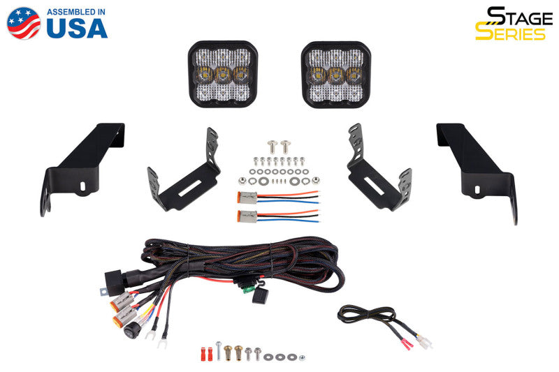 Diode Dynamics Jeep JL SS5 CrossLink Bumper Lightbar Kit Sport Combo - GTR Auto