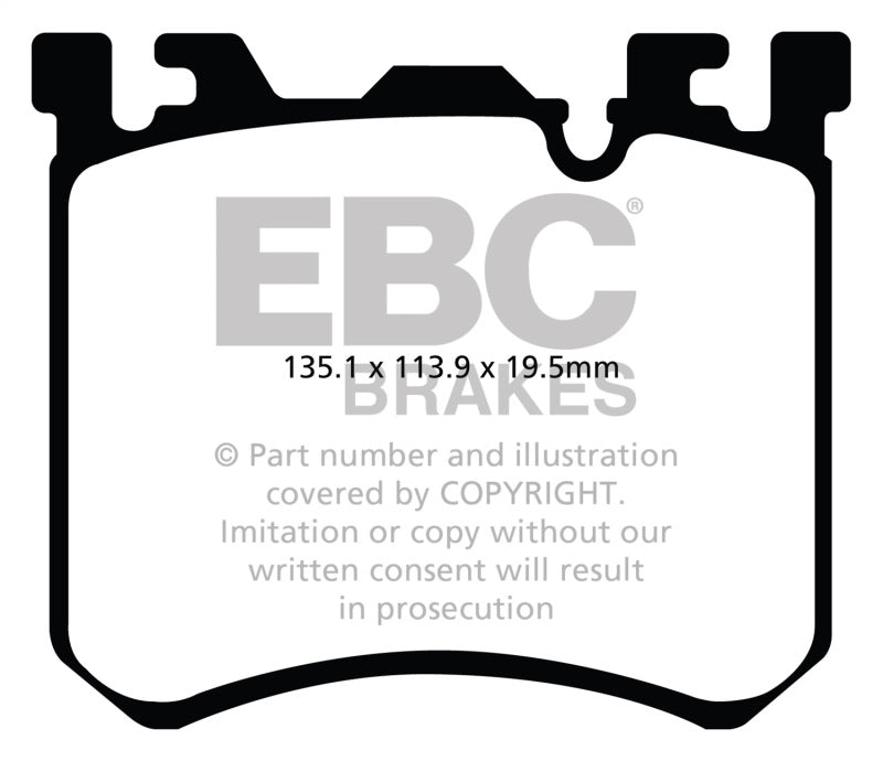 EBC 10+ BMW X5M 4.4 Twin Turbo Yellowstuff Front Brake Pads - GTR Auto