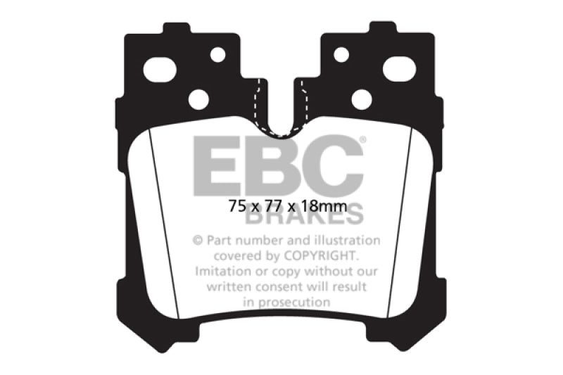 EBC 07+ Lexus LS460 4.6 Redstuff Rear Brake Pads - GTR Auto