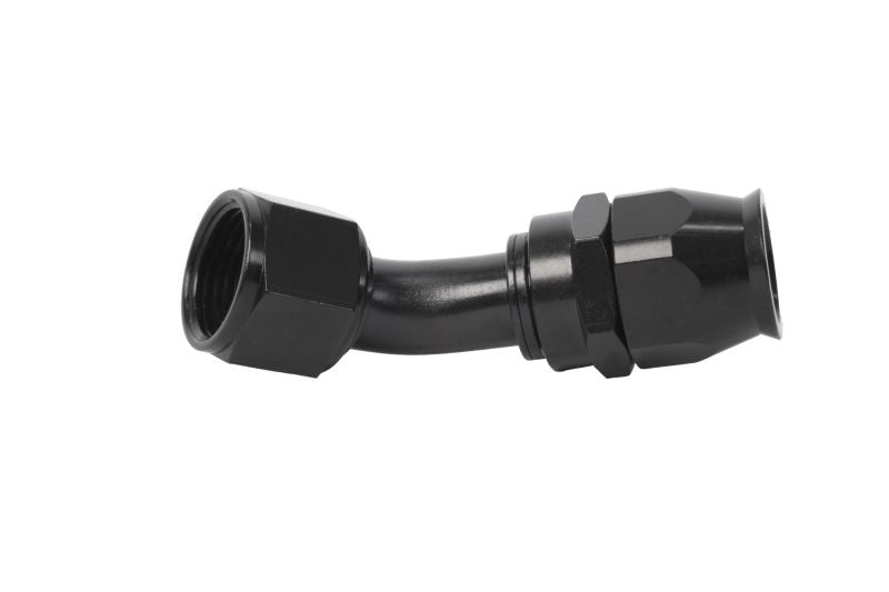 Aeromotive PTFE Hose End - AN-12 - 45 Deg - Black Anodized - GTR Auto