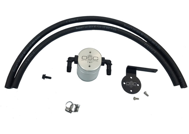 J&L 95-04 Toyota Tacoma/4Runner 3.4L Driver Side Oil Separator 3.0 - Clear Anodized - GTR Auto