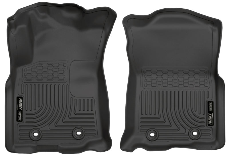 Husky Liners 2018 Toyota Tacoma Double Cab WeatherBeater Black Front Floor Liners - GTR Auto