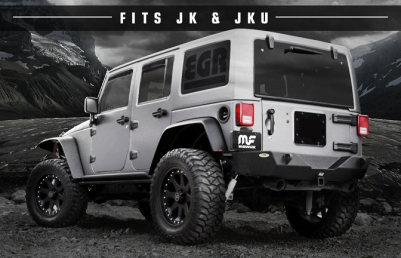 MagnaFlow 07-17 Jeep Wrangler JK 3.8/3.6L Dual Split Rear Exit Black Axle-Back Exhaust - GTR Auto