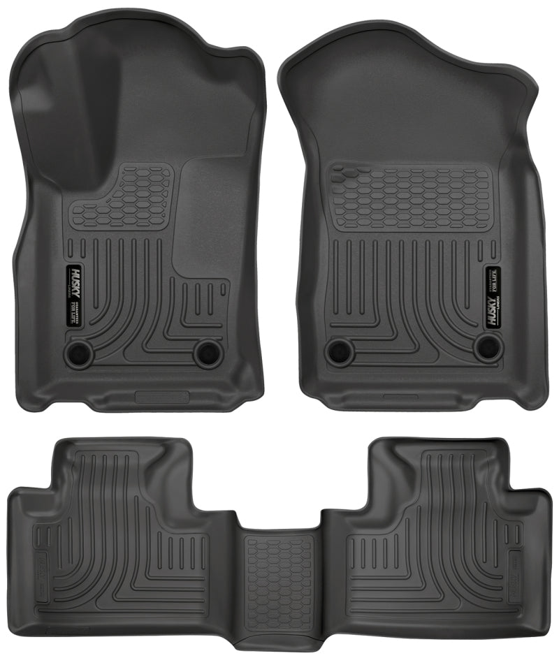 Husky Liners 16-22 Dodge Durango Weatherbeater Black Front & 2nd Seat Floor Liners - GTR Auto