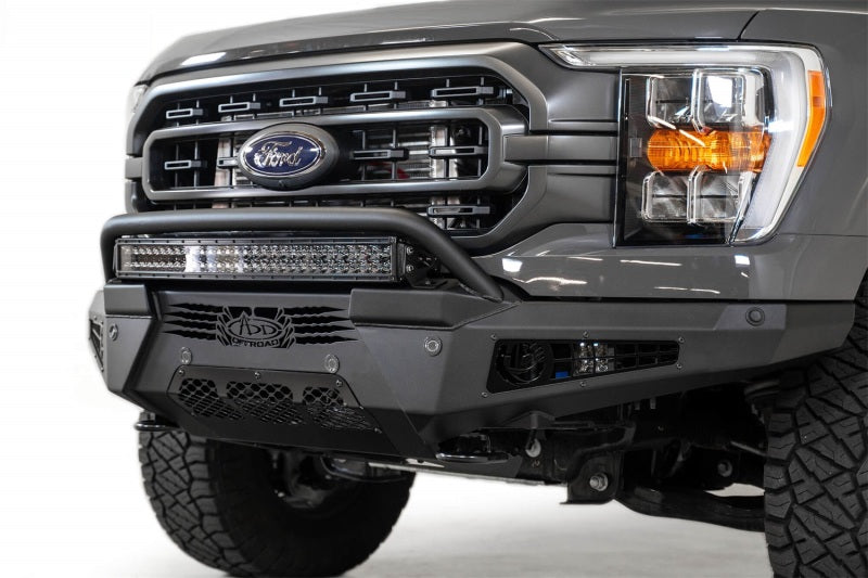 Addictive Desert Designs 2021 Ford F-150 HoneyBadger Front Bumper w/o Top Hoop - GTR Auto