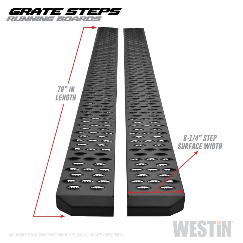 Westin Grate Steps Running Boards 79 in - Textured Black - GTR Auto