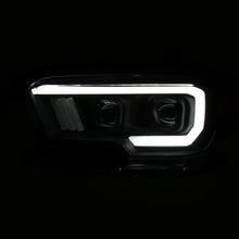 Load image into Gallery viewer, ANZO 2016-2017 Toyota Tacoma Projector Headlights w/ Plank Style Switchback Black w/ Amber w/ DRL - GTR Auto