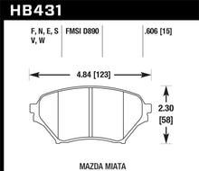 Load image into Gallery viewer, Hawk 01-05 Mazda Miata 1.8L Base OE Inc. Clips Shims Front ER-1 Brake Pads