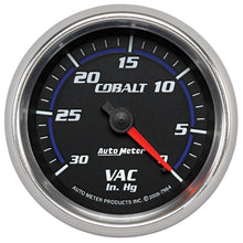 Load image into Gallery viewer, Autometer Cobalt 2-5/8in. / 0-30 IN HG / Mechanical Vacuum Gauge 7984