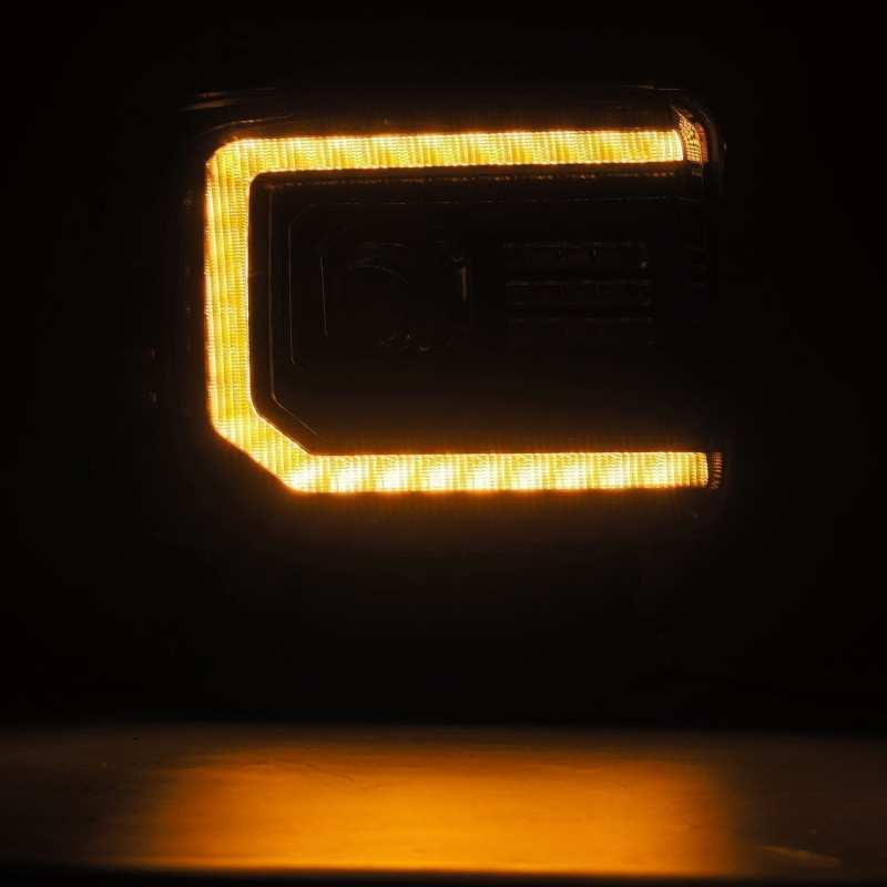 AlphaRex 14-18 GMC Sierra PRO-Series Proj Headlights Plank Alpha Blk w/Activ Light/Seq Signal/DRL - GTR Auto