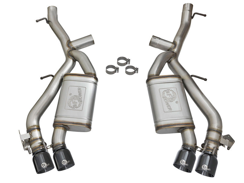 aFe MACHForce XP 3in 304 SS Axle-Back Exhaust Dual Exhaust (NPP) w/ Black Tips 16-17 Camaro SS V8 - GTR Auto