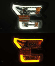 Load image into Gallery viewer, AlphaRex 15-17 Ford F-150 PRO-Series Projector Headlights Plank Style Chrm w/Activ Light/Seq Signal - GTR Auto