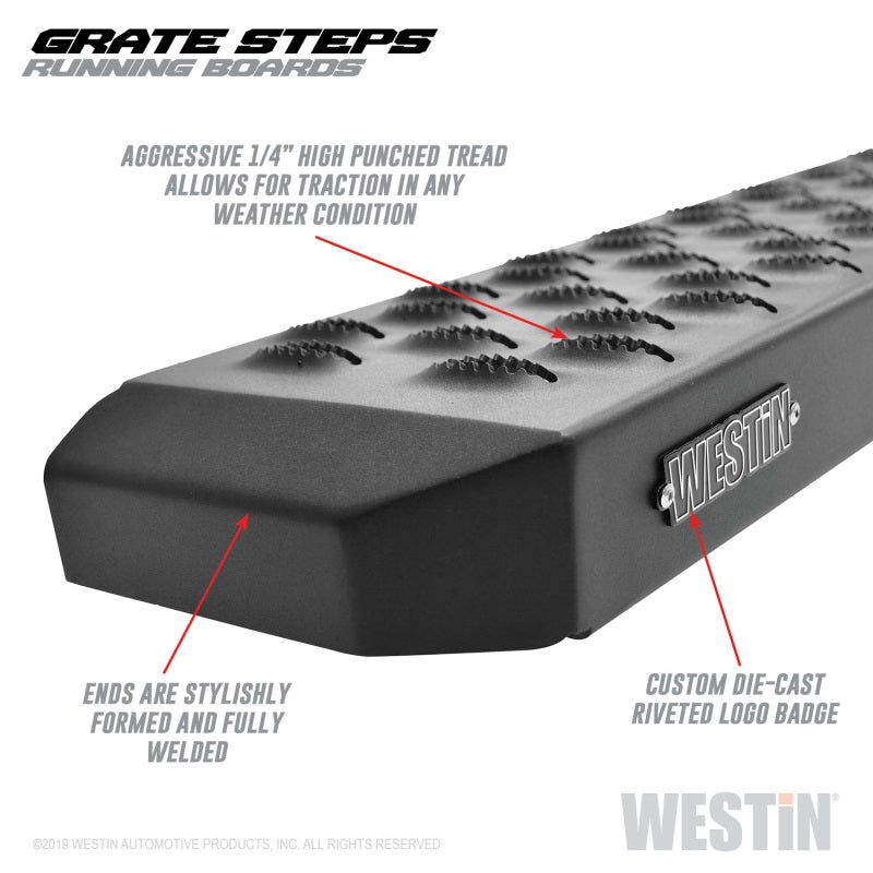Westin Grate Steps Running Boards 79 in - Textured Black - GTR Auto